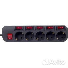 Сетевой фильтр 5,0м Buro 500SH-5-SW-B (5 розеток)