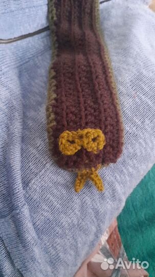 Тёплый шарф-змея ручной работы