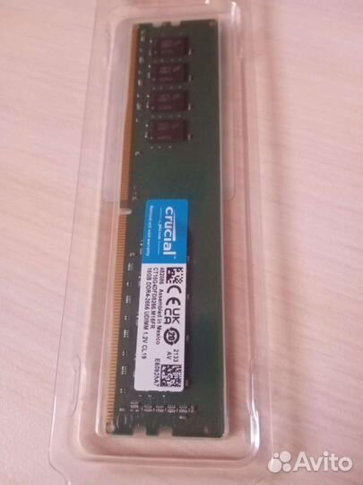 Новая Оперативная память Crucial ddr4 16 Gb
