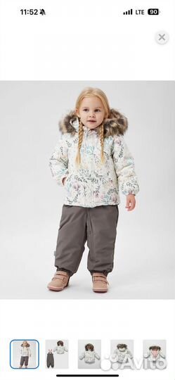 Зимний комплект для девочки baby go 80-86