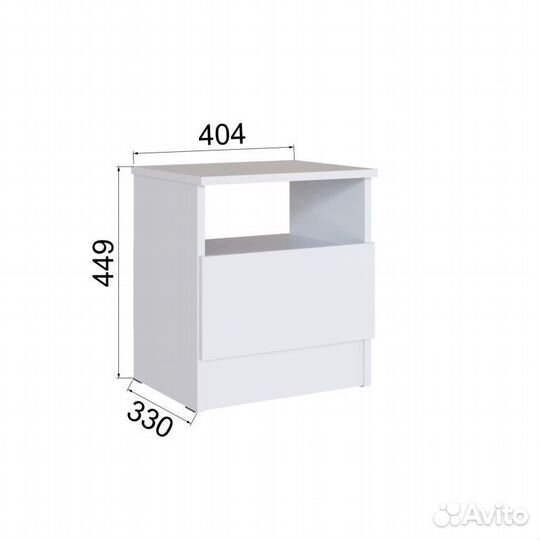 Тумба прикроватная белая Мэнкс в наличии