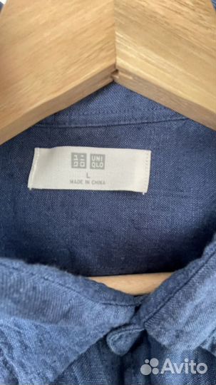 Рубашки uniqlo мужские 100% лён