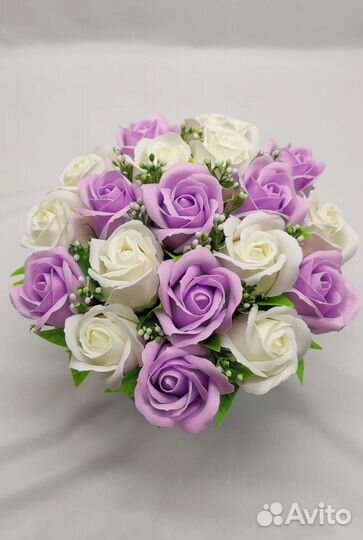 Мыльные розы в коробке