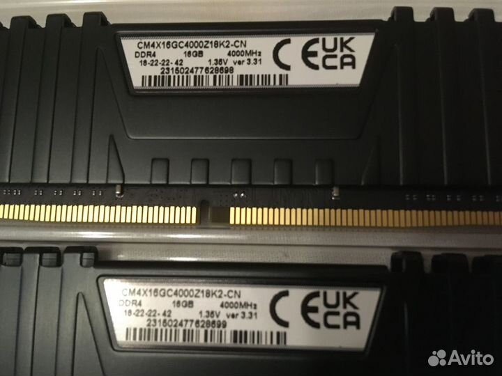 Продаю Corsair Vengeance LPX DDR4 32Gb 4000Mhz