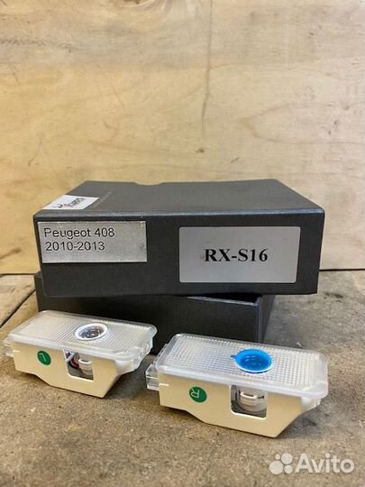 LED проекция в двери для Peugeot 408 2010-2013г