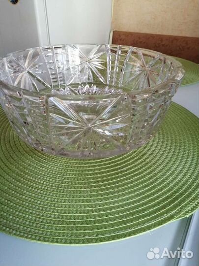 Большая хрустальная ваза СССР