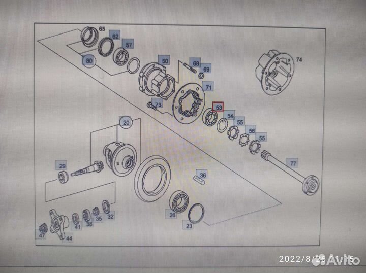Задний подшипник mercedes sprinter
