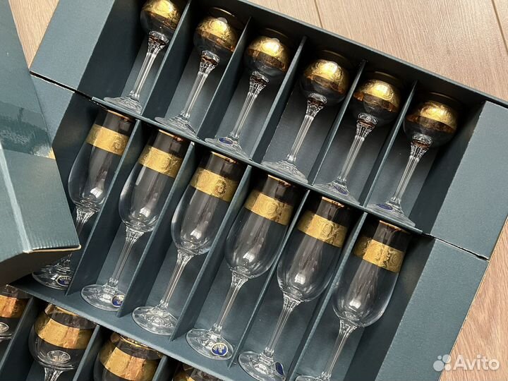 Новый набор фужеров Bohemia 18 шт