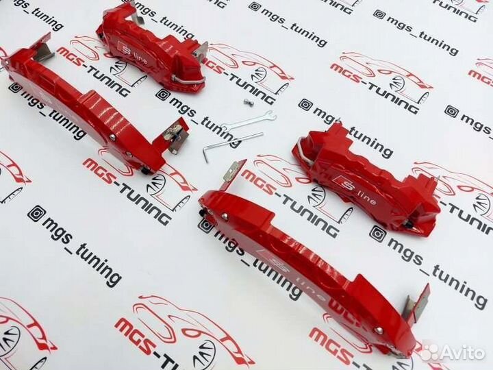 Накладки суппортов S-line металл Audi A7 4K 2018+