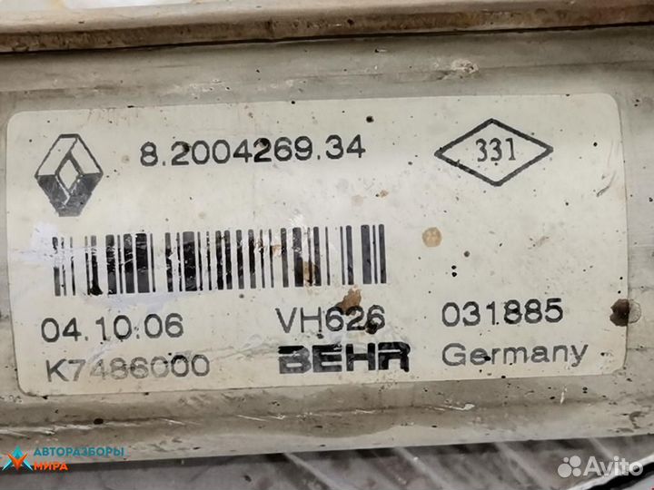 Охладитель EGR / Радиатор EGR Renault Megane 2