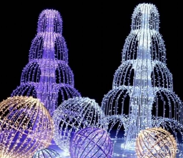 Украшение домов гирляндами