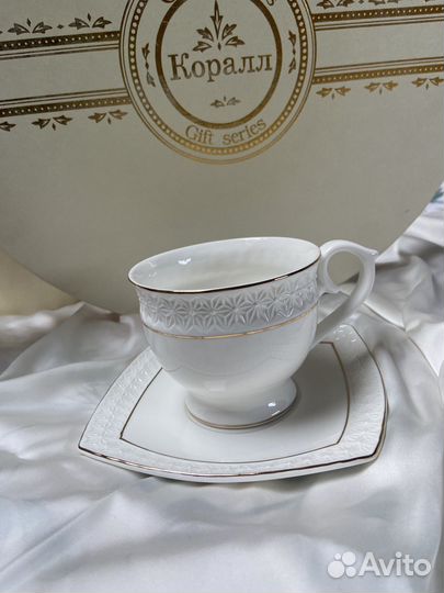 Чайный сервиз новый Коралл 6 персон
