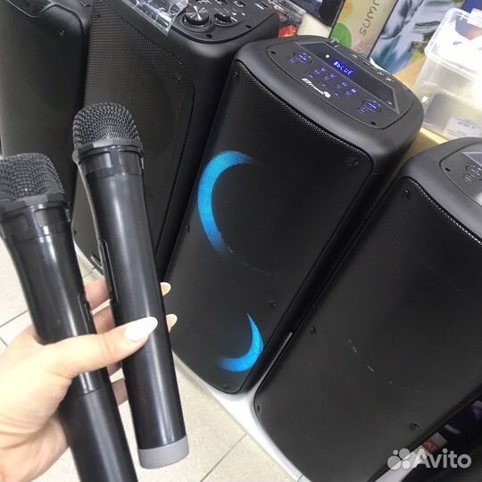 Блютуз колонка мощная 120вт с микрофонами 20-16