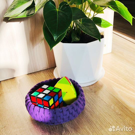 Вязаные корзинки