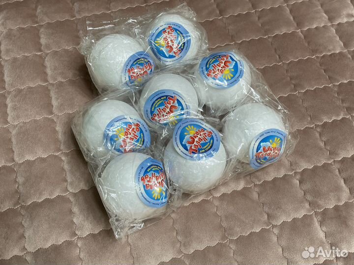 Шар из пенопласта 10 см комплект 8 шт