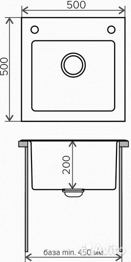 Мойка tolero glass TG 500 белый