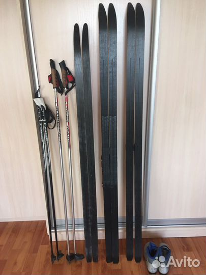 Лыжи детские Larsen 160 и палки 130