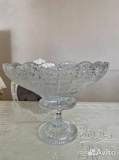 Ваза для фруктов хрусталь