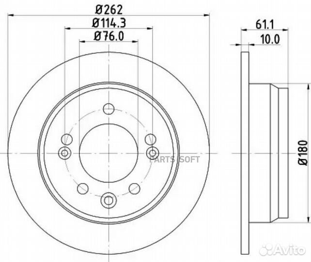 Mintex MDC2055C Диск тормозной CEE'D Hatchback (ED