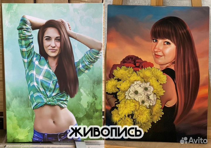 Портрет на холсте по фото на заказ Тамбов