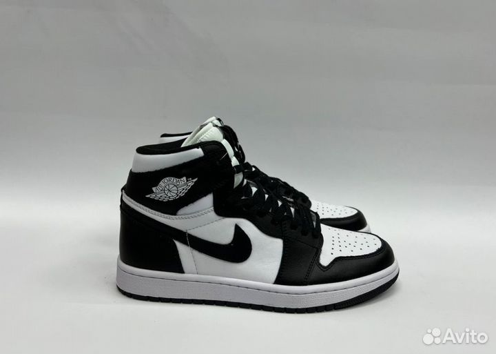 Кроссовки Nike Air Jordan 1 Black & White Люкс