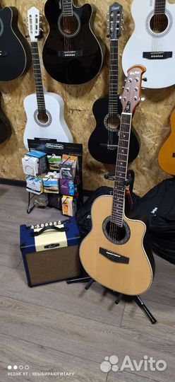 Электроакустическая гитара с комбоусилителем (новы
