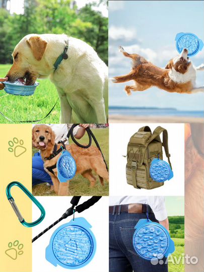 Миска силиконовая для животных, лизательный коврик