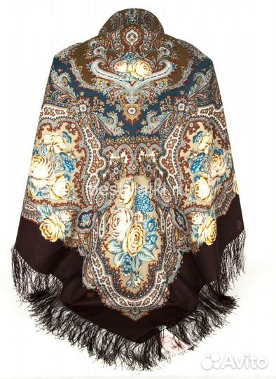 Павловопосадский платок шерсть 146 см