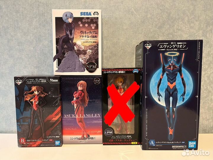 Аниме фигурки Evangelion - Asuka, Rei, Mark