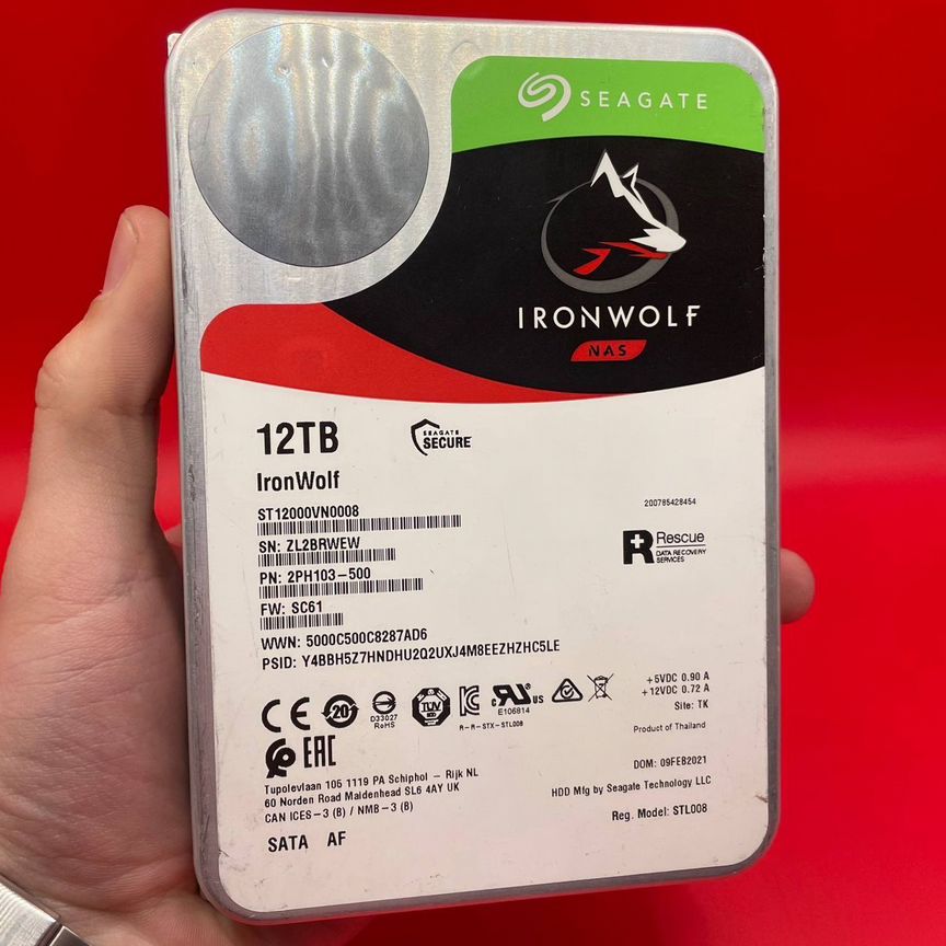 [ST12000VN0008] Жесткий Диск 12 Тб Seagate Ironwolf St12000vn0008