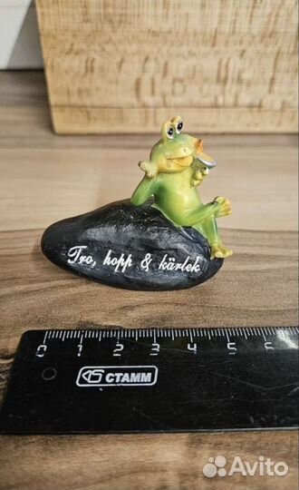 Статуэтка керамика стекло лягушка