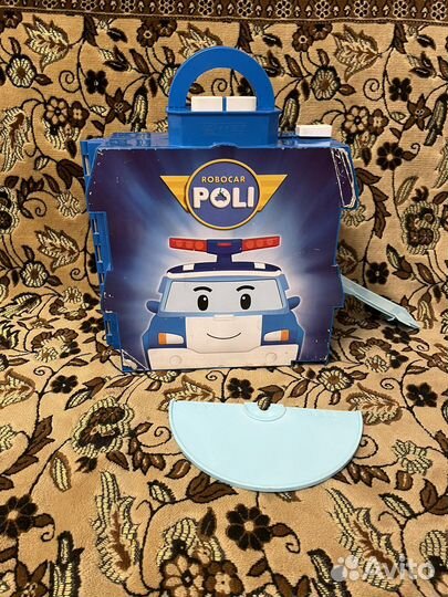 Робокар поли, бокс с машинками