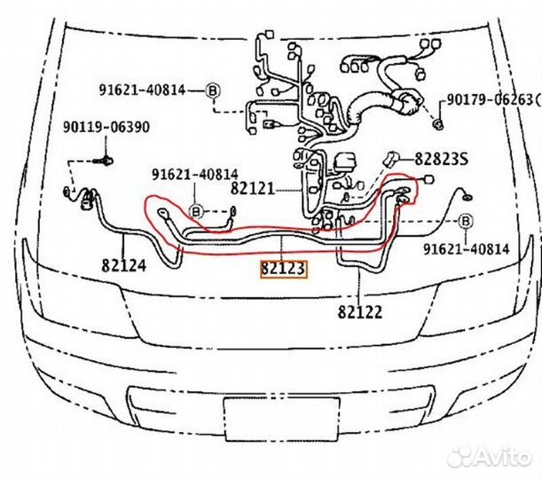 Провод аккумулятора Toyota Land Cruiser Prado 90