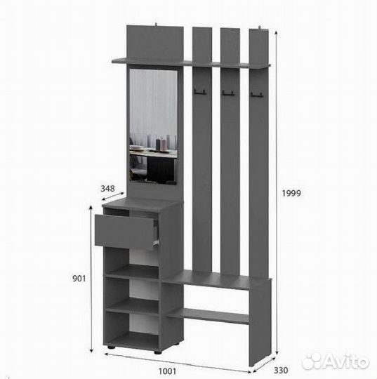 Прихожая графит в наличии