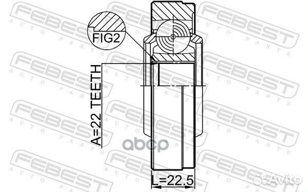 Шрус карданного вала 22x74 land rover freelander