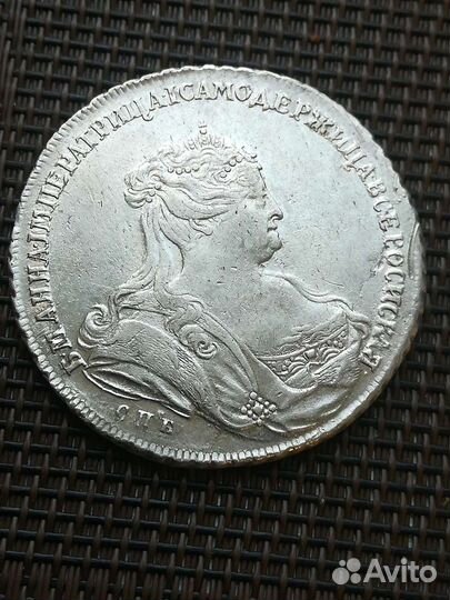 Рубль 1738г серебро