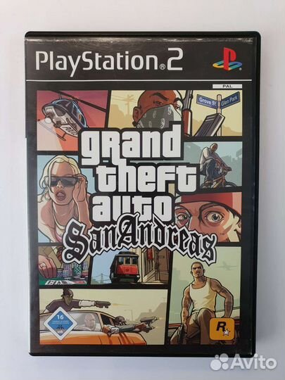 PS2. GTA San Andreas. (Есть трещина диска)
