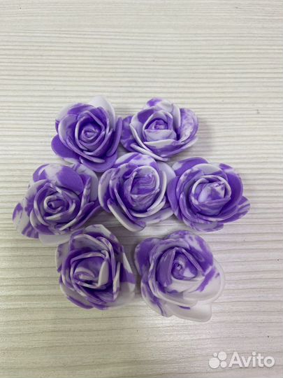 Мраморные розы из фоамирана