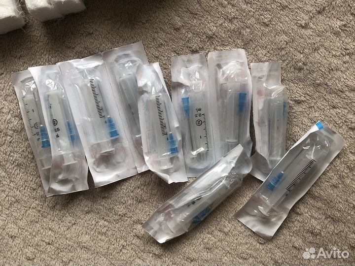 Шприц медицинский 2мл 5мл 10мл бинты