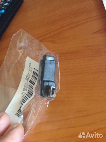 Адаптер мини USB 5 Pin папа-мама 90 град