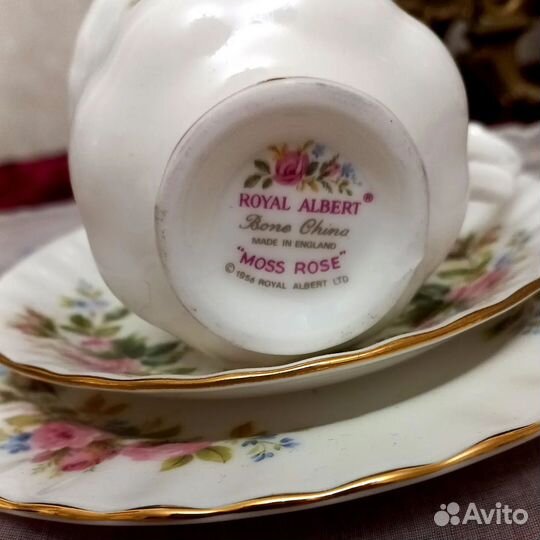 Чайная тройка Royal Albert Moss Rose