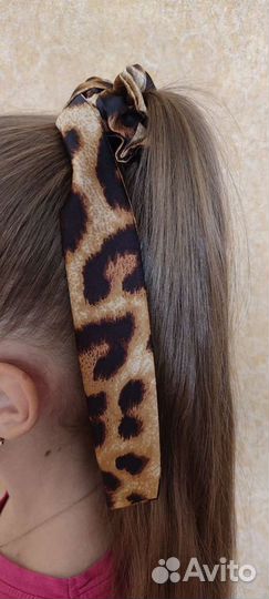 Резинка для волос ручной работы, цвет Леопардовый