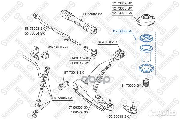 Пыльник амортизатора переднего Daewoo Lanos 97