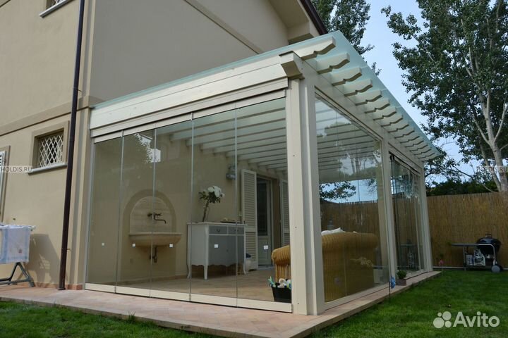 Безрамное остекление террас