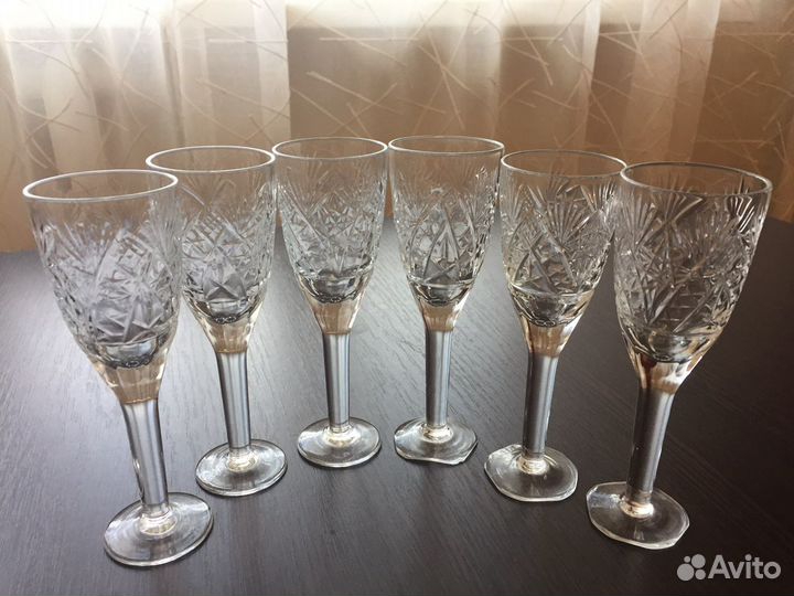 Рюмка бокалы хрусталь винтаж