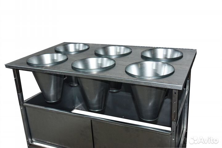 Стойка для убоя птицы с конусами и ведром