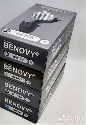 Перчатки нитриловые Benovy и MediOK