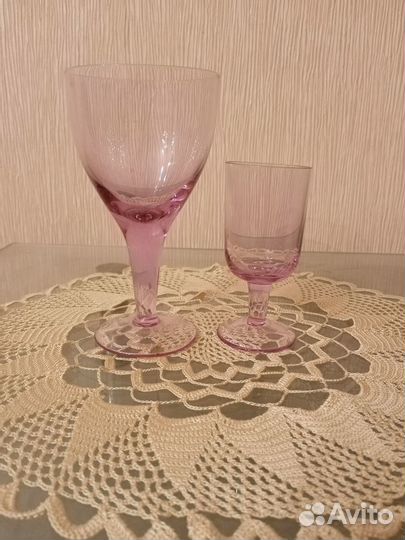 Бокалы и рюмки СССР цветное стекло