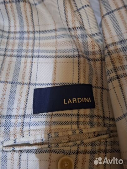 Мужской lardini пиджак белый в клетку