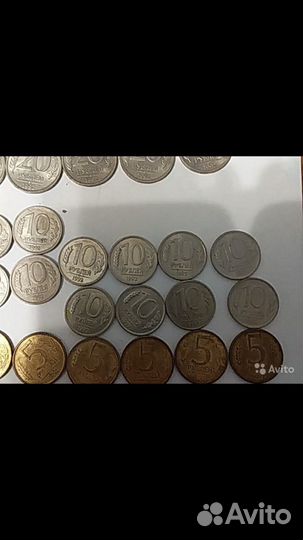 Монеты РФ 1992-1993 года, 40 шт,1 -50 р